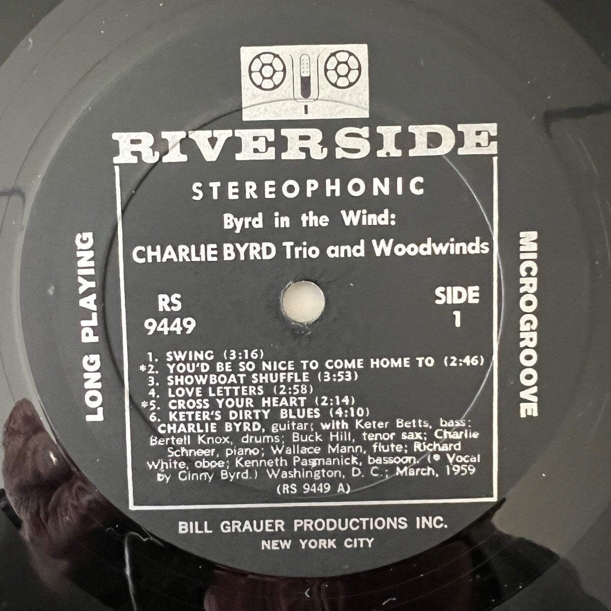 Charlie Byrd Trio And Woodwinds - Byrd In The Wind / US Press. 1963
