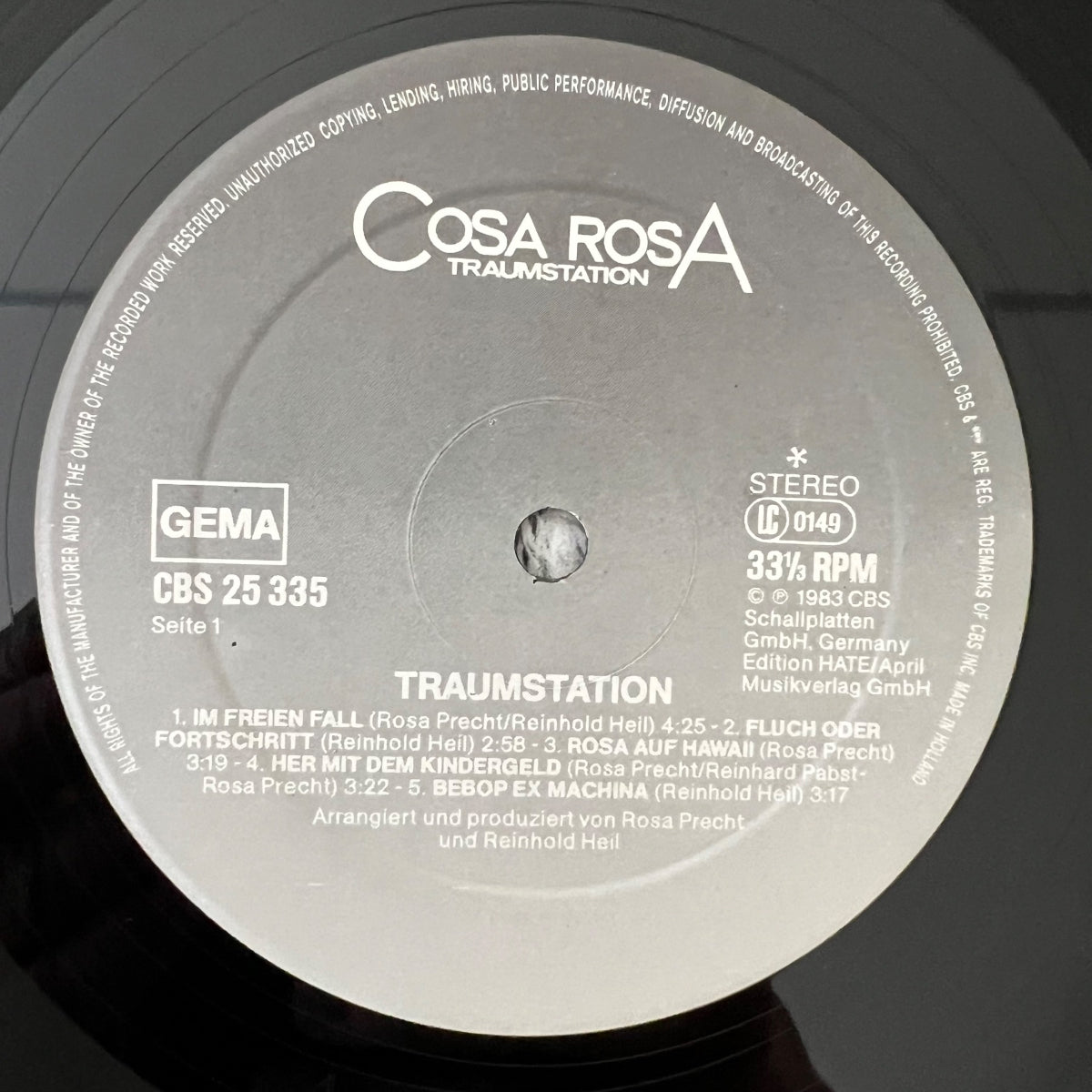 Cosa Rosa - Dream Station / 1st German Press. 1983 - (M-/M-)