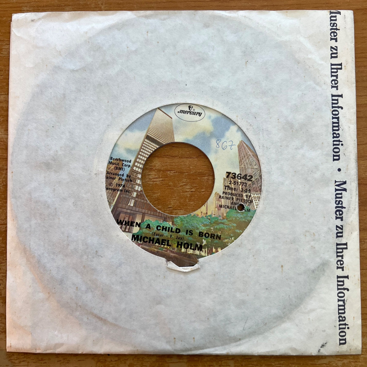 Michael Holm - When A Child Is Born / 1. US-Press. 1974 - (M-/VG+)