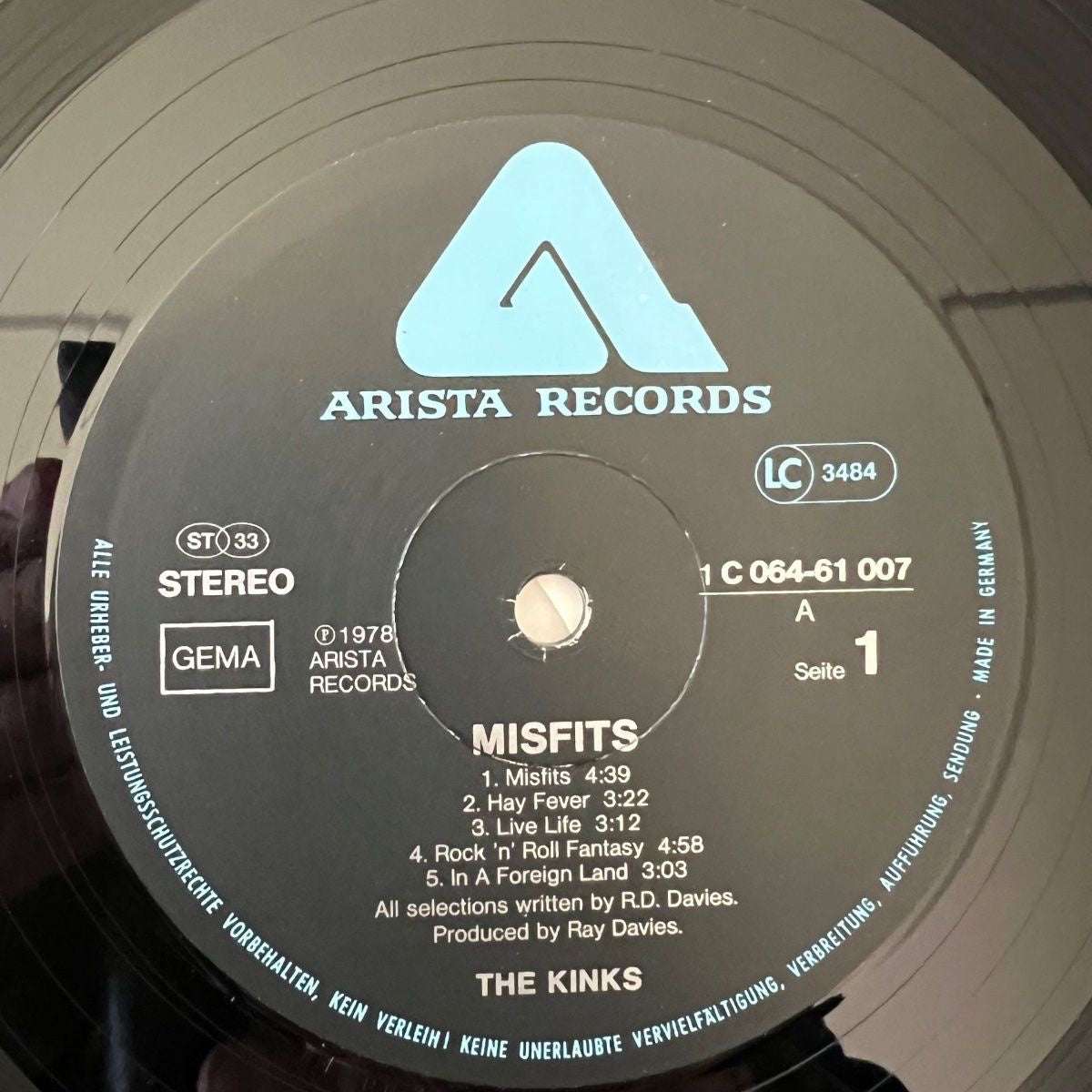 Kinks - Misfits / 1. D-Press. 1978 - (M-/M-)