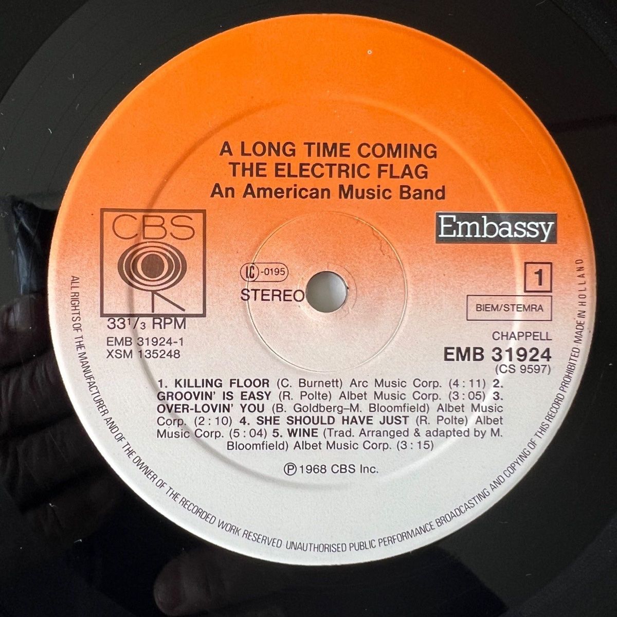 Electric Flag - A Long Time Comin' / EU-Press, RE from 1968 - (M-/M-)