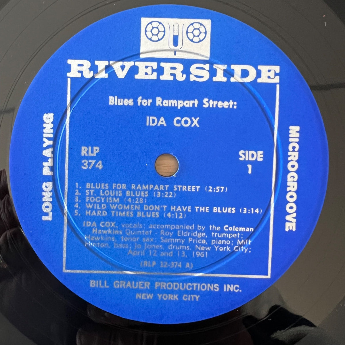 Ida Cox & Coleman Hawkins Quintet - Blues For Rampart Street / 1st US Press. 1961 - (M-/VG+)