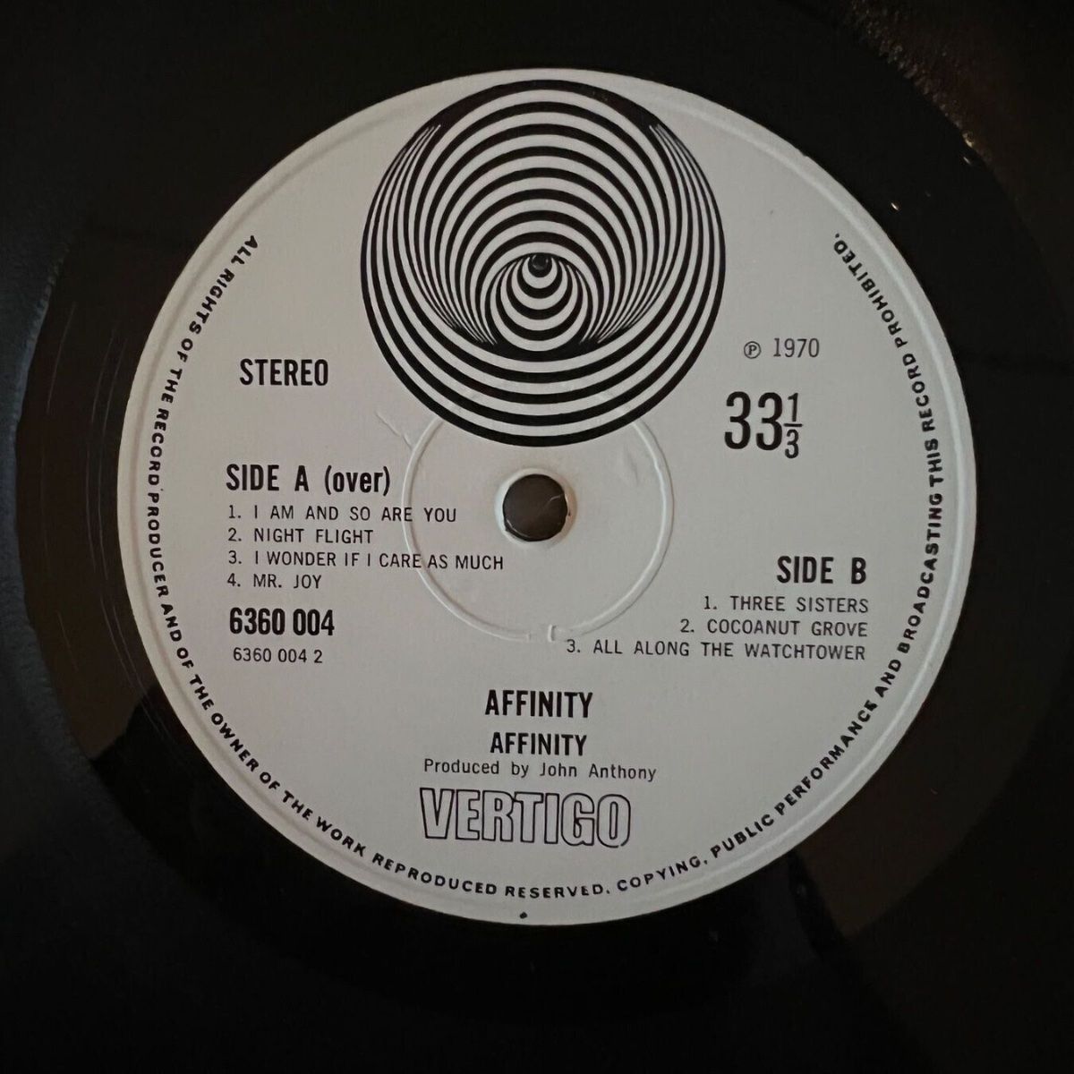 Affinity - Same / 1. UK Press. 1970 - (M-/M-)