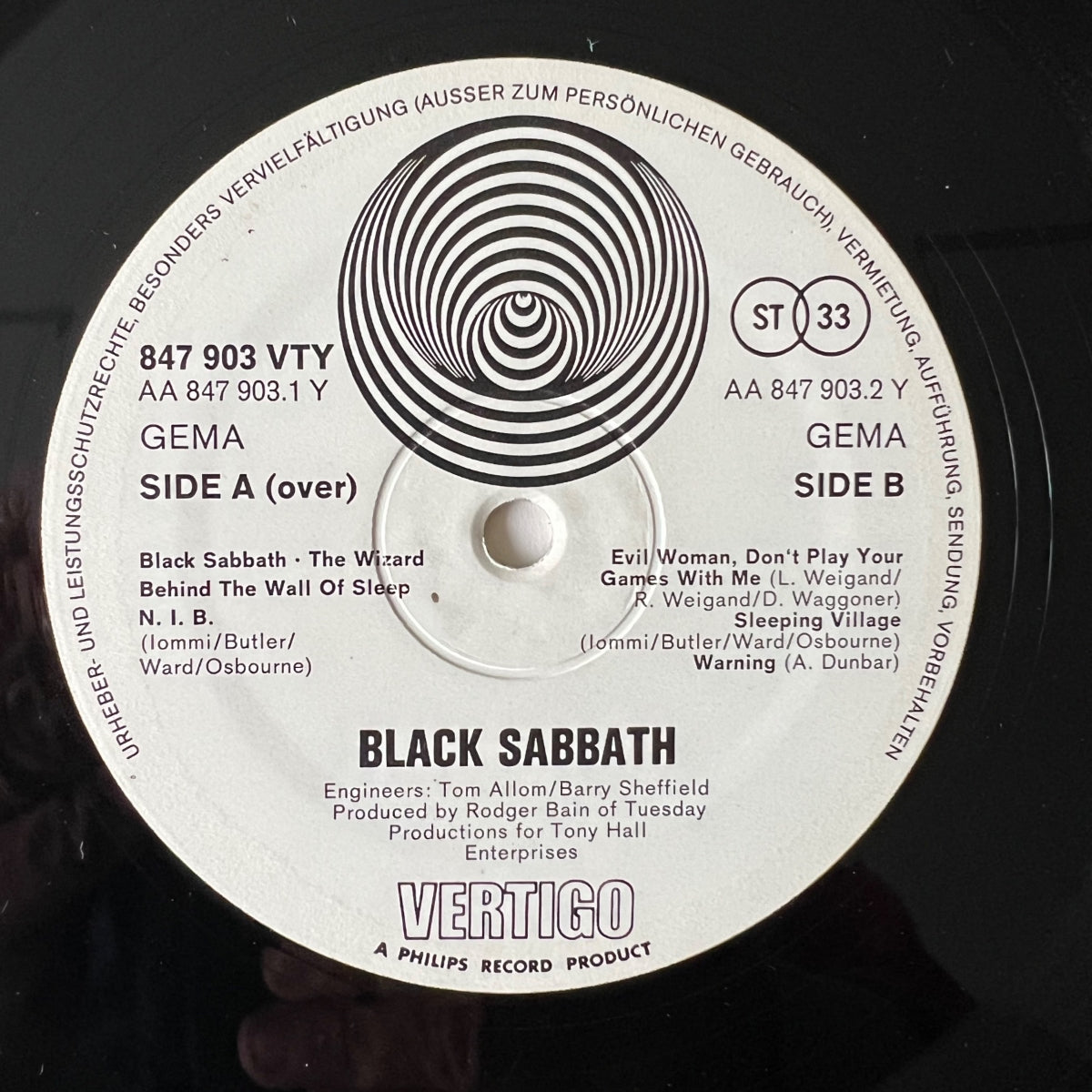 Black Sabbath - Idem / 1. D-Press. 1970 - (M-/M-)