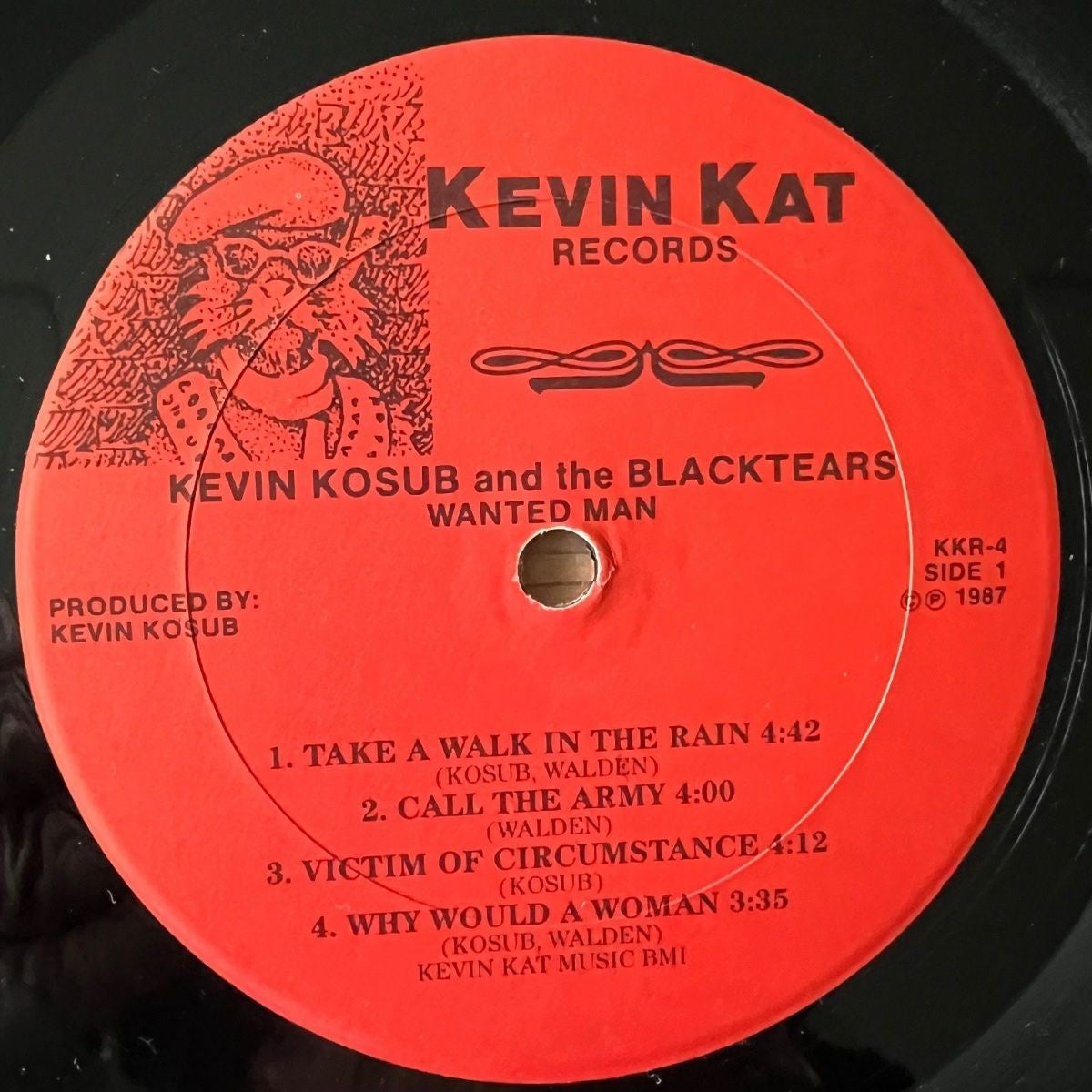 Kevin Kosub & The Blacktears - Wanted Man / 1. US-Press. 1987 - (VG++/VG++)