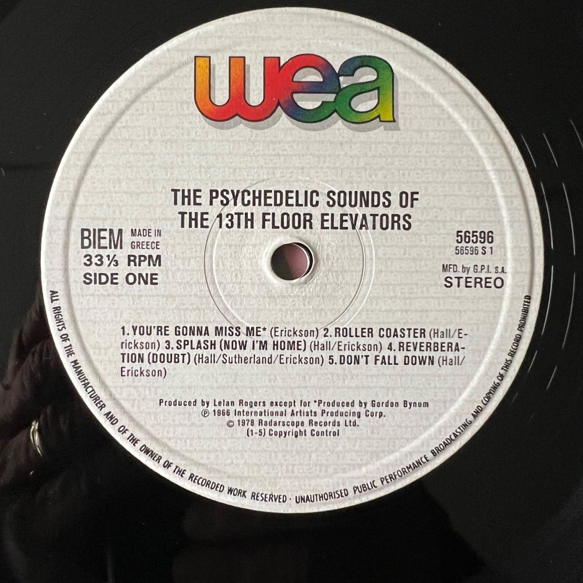 13th Floor Elevators - The Psychedelic Sounds Of../ Greece-Press. 1981 - (M-/M-)