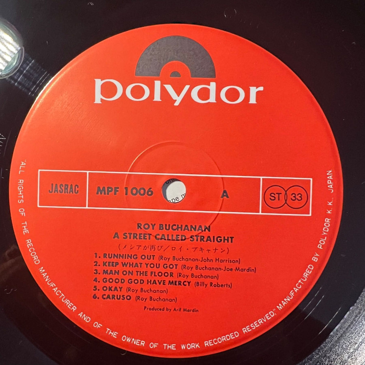 Roy Buchanan - A Street Called Straight / 1st Japan Press 1976 - (M-/VG++)