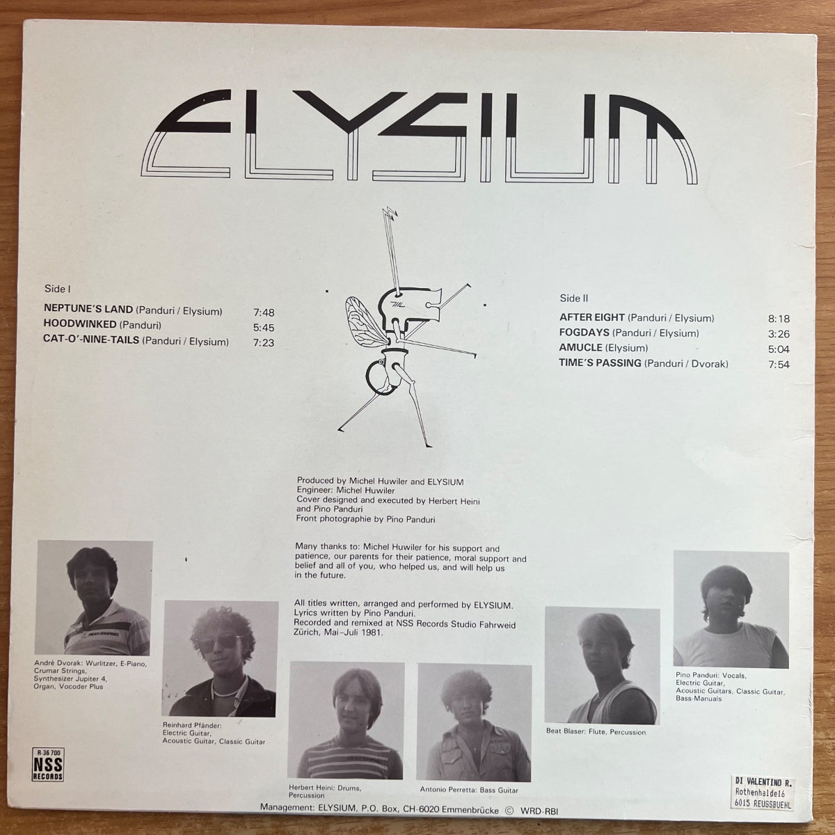 Elysium - Jours de brouillard / 1. Éditions suisses. 1981 - (M-/VG++)