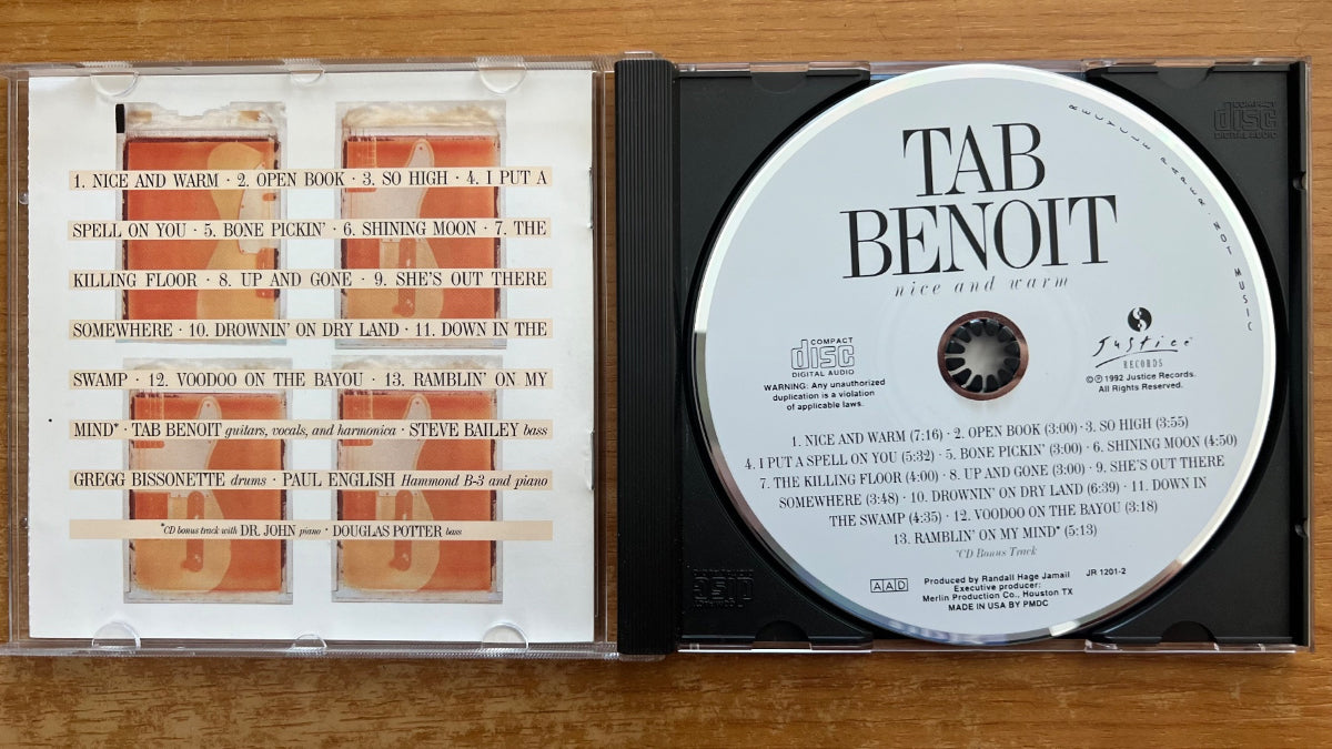 Tab Benoit - Nice And Warm / CD - 1. US-Press. 1992 - (M-/M-)