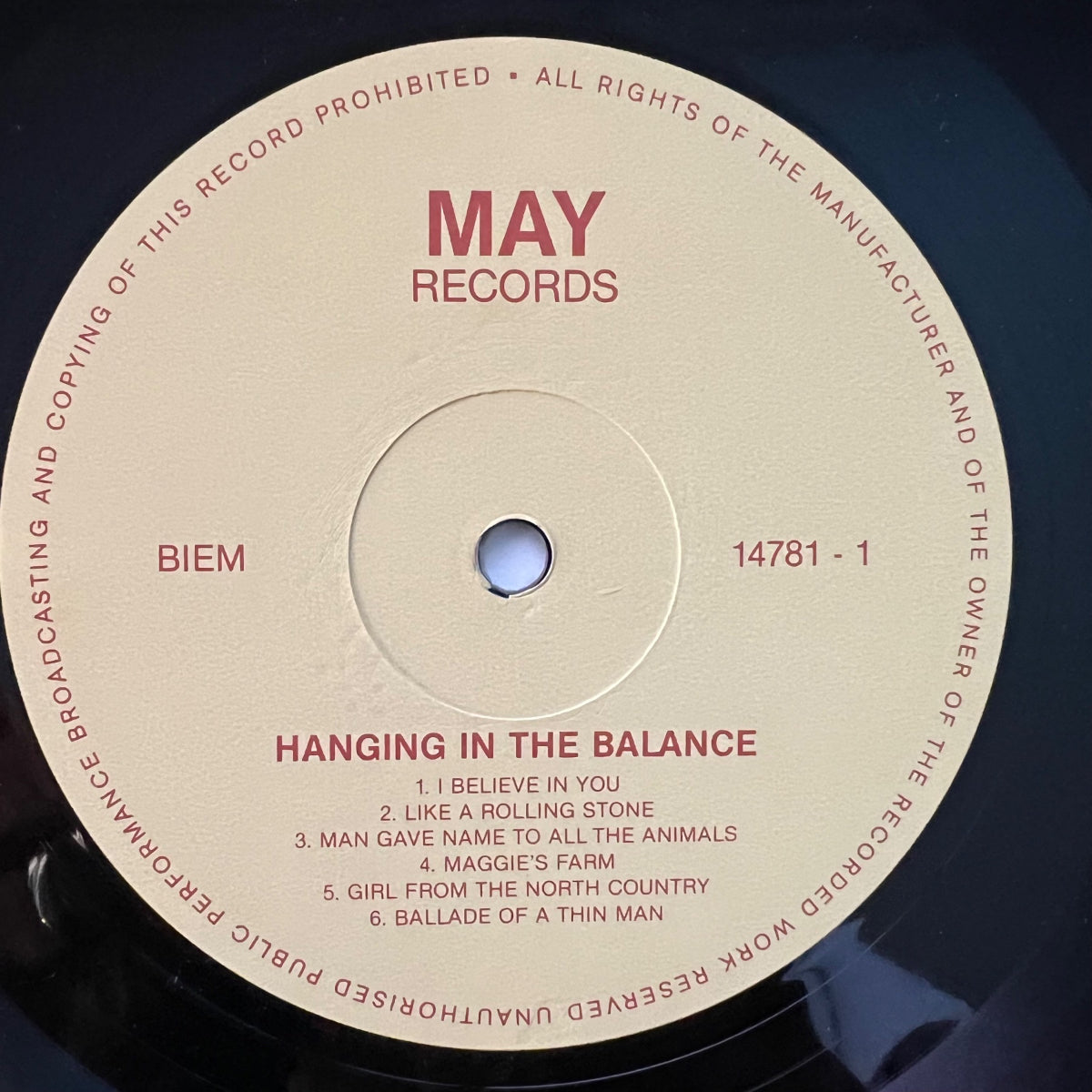 Bob Dylan - Hanging In The Balance / 2 LP - 1.EU Press. 1983 -