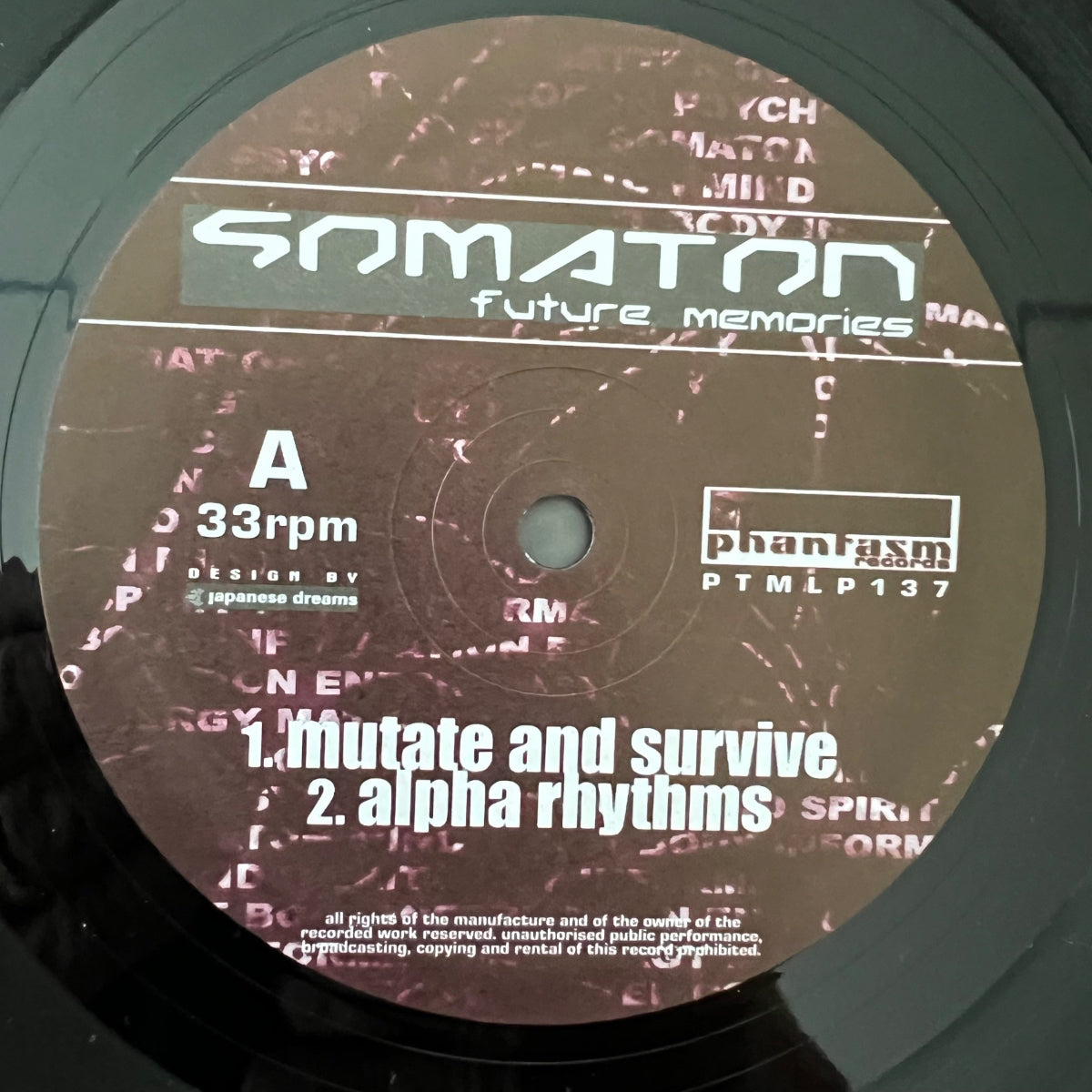 Somaton - Future Memories / 2 LP - 1st UK 1998 - TOP
