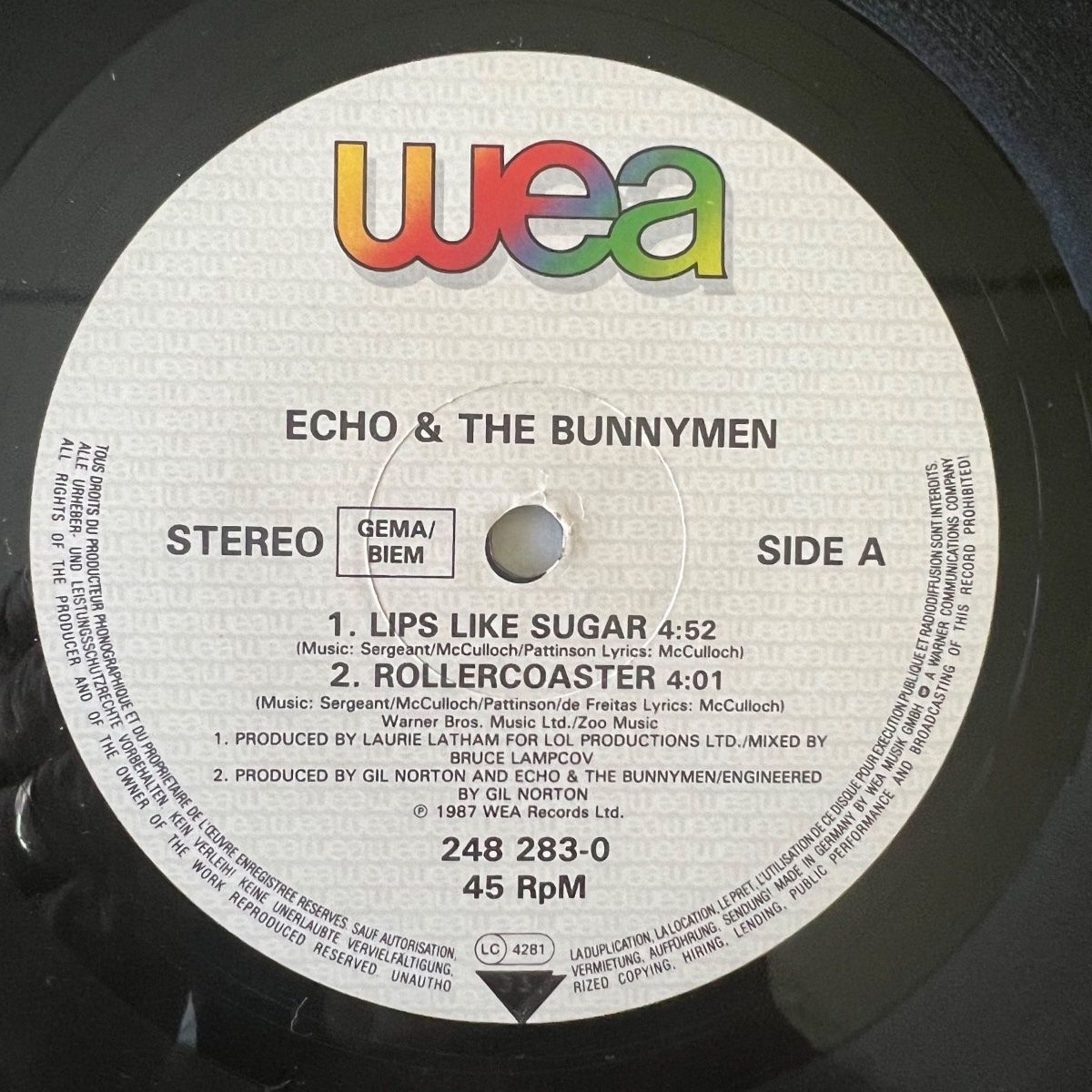 Echo & The Bunnymen - Lips Like Sugar / 12" Maxi - 1st D-Press. 1987 - (M-/VG++)