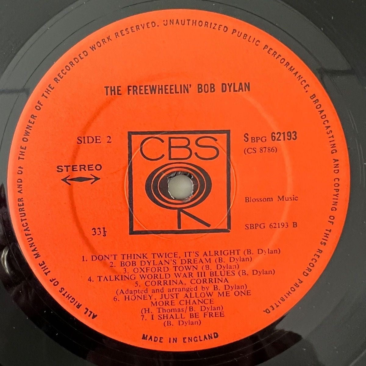 Bob Dylan - The Freewheelin' Bob Dylan / UK-Press. 1967 - (VG++/VG++)