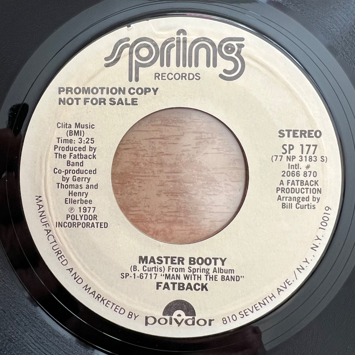 Fatback Band - Master Booty / US Promo 1977 - (M-/Neutral)