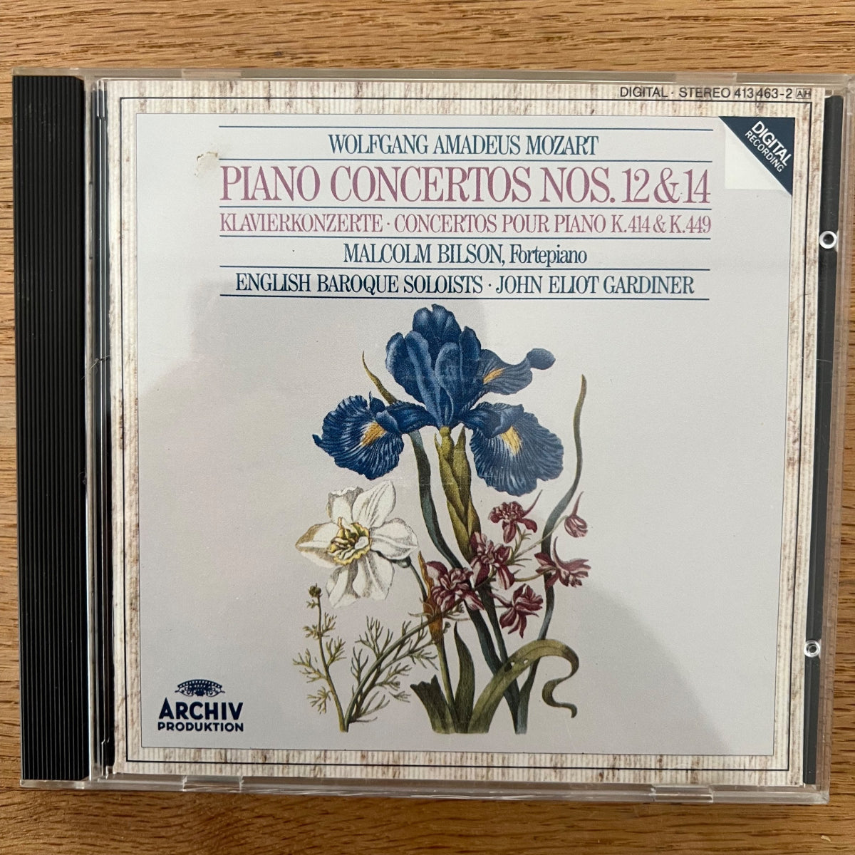 English Baroque Soloists, Malcolm Bilson - Mozart, Piano Concertos Nos 12&14 / CD - 1. D-Press. 198? - (M-/M-)
