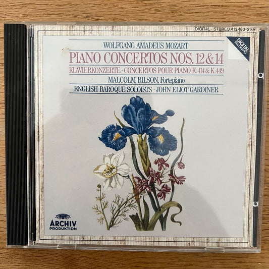 English Baroque Soloists, Malcolm Bilson - Mozart, Piano Concertos Nos 12&14 / CD - 1. D-Press. 198? - (M-/M-)