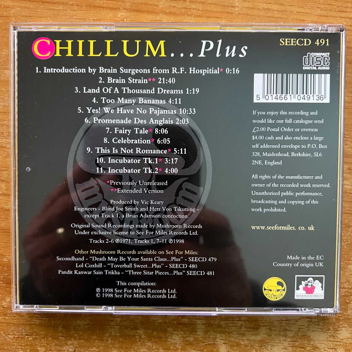 Chillum - Plus / CD - 1st UK Press. 1998 on CD - (M-/M-)