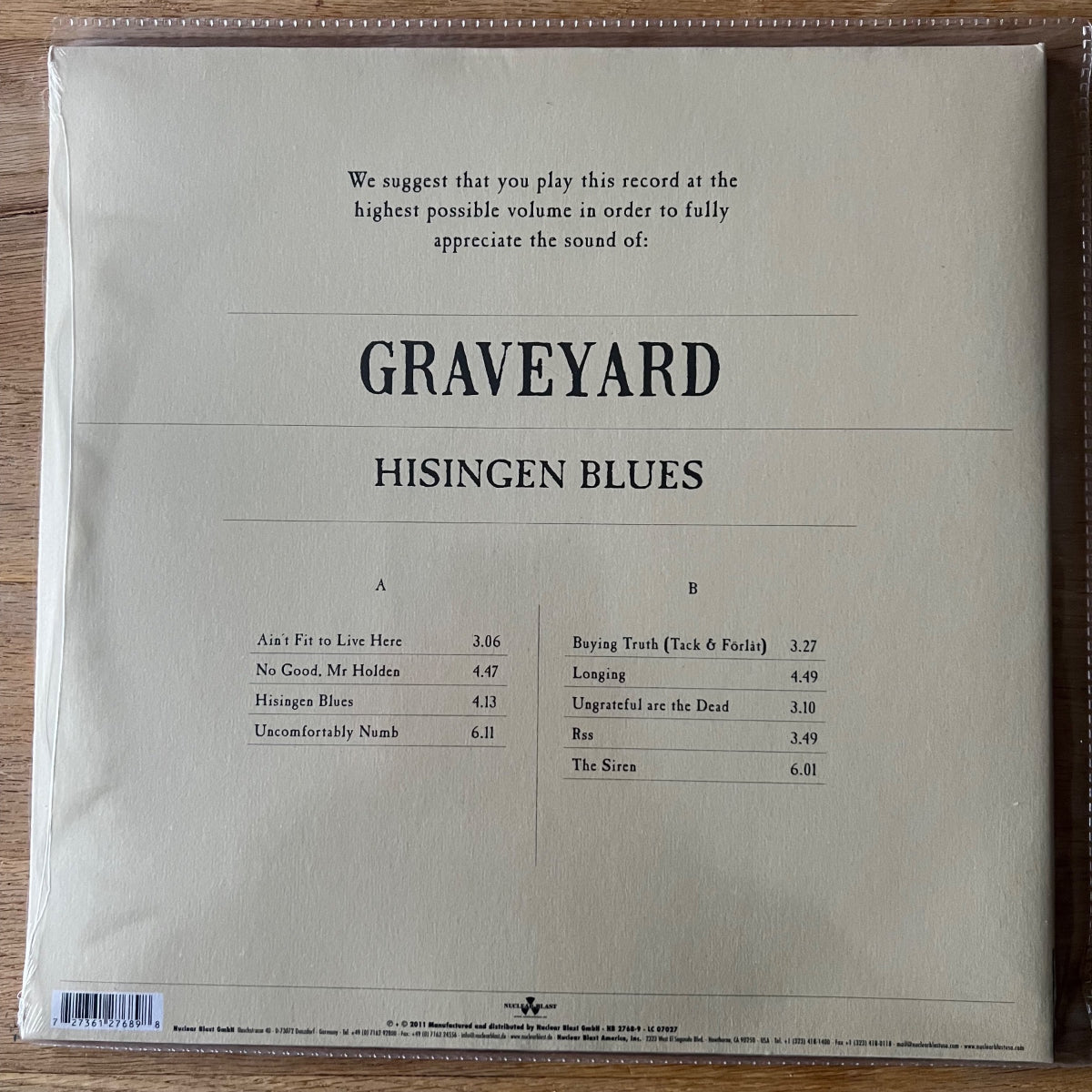 Graveyard - Hisingen Blues / 1. D-Press. 2011 - (Neuf et scellé)