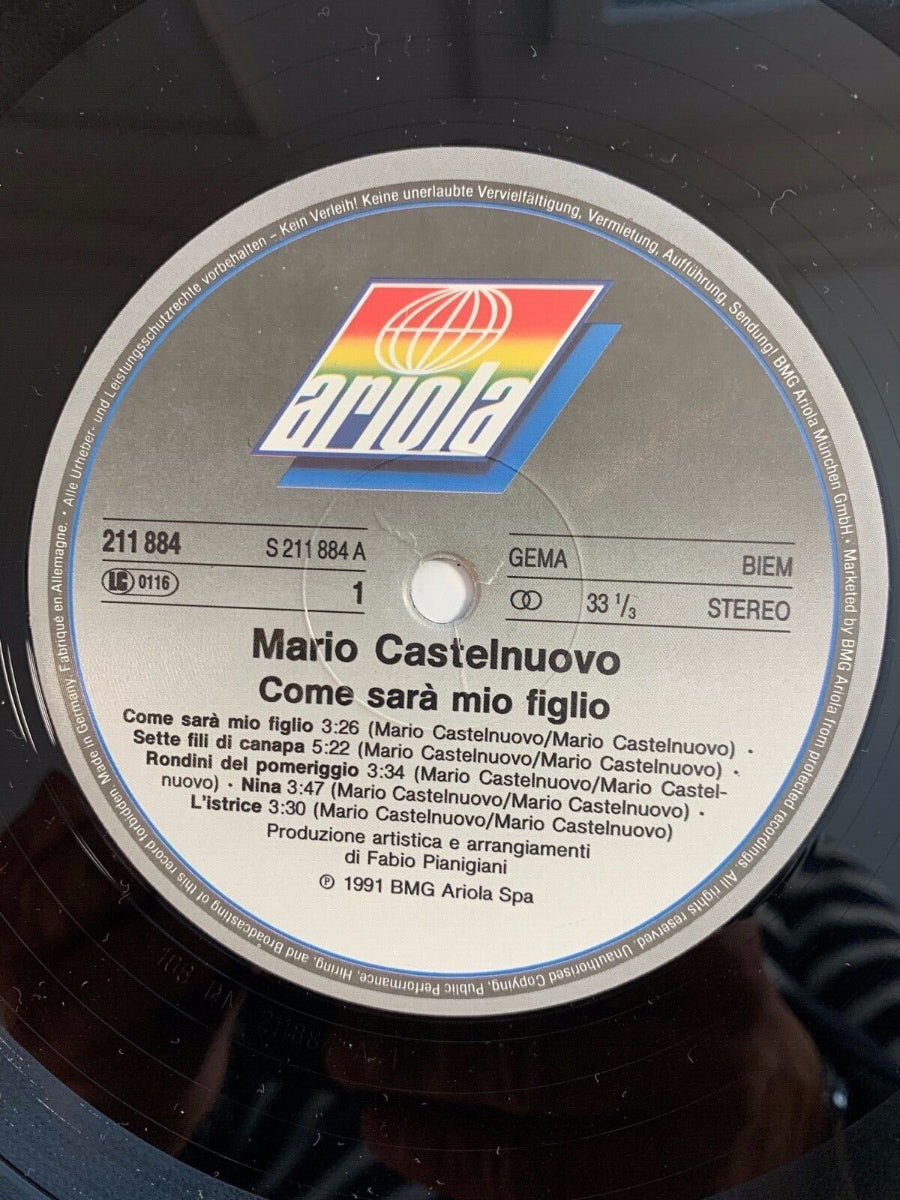 Mario Castelnuovo - Come Sará Mio Foglio / 1ère Presse UE. 1991 - (M-/M-)