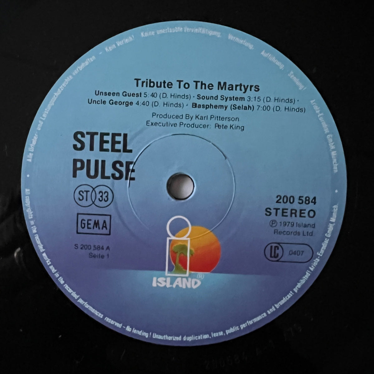 Steel Pulse - Tribute To Martyrs / 1. D-Press. 1979 - (VG++/VG++)