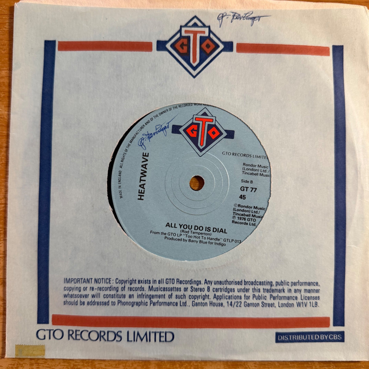 Heatwave - Boogie Nights / UK-Press. 1979 - (M-/VG+)