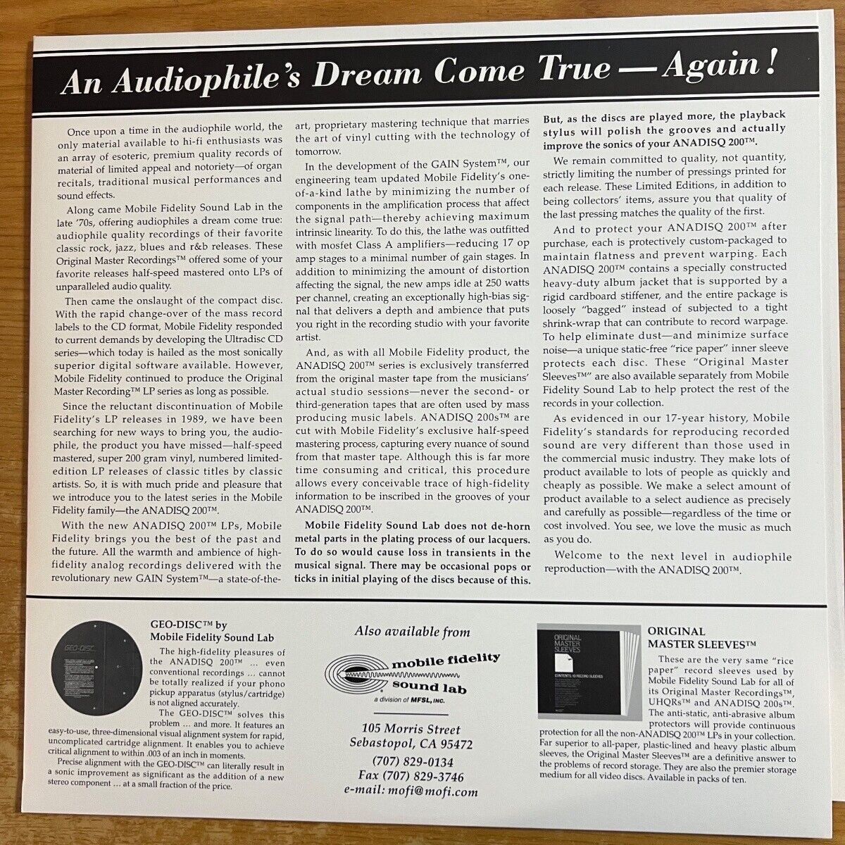 Count Basie - April In Paris / Audiophile MFSL 1995 - (Mint)