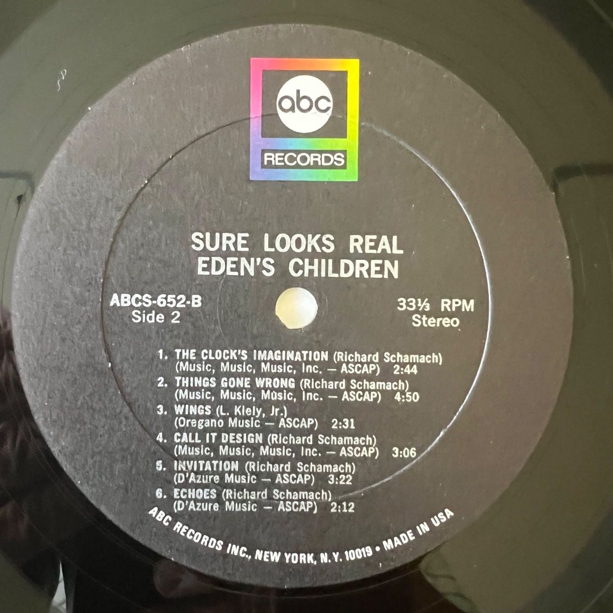 Les Enfants d'Eden - Sure Looks Real / Première édition américaine. 1968 - (M-/VG+)