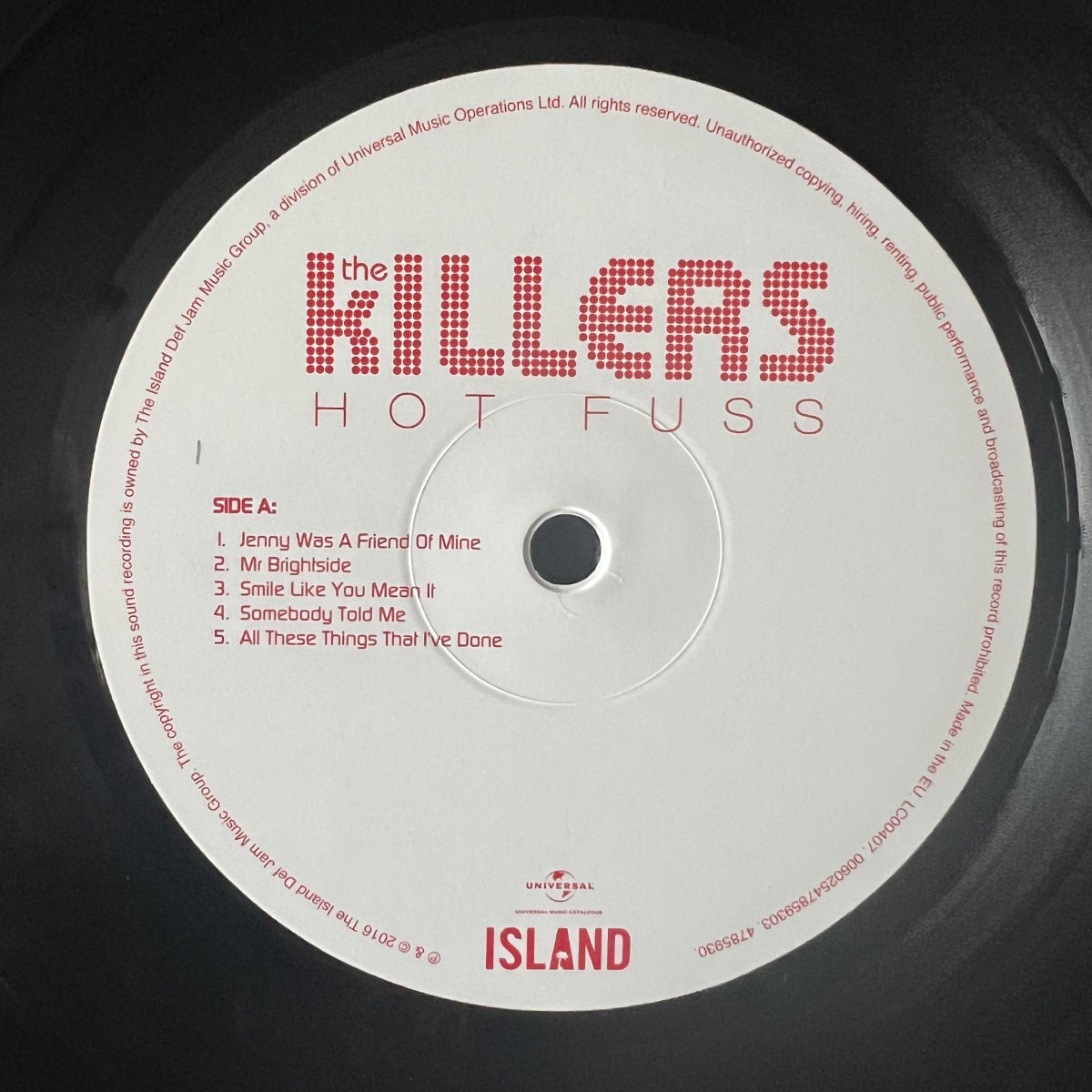Killers - Hot Fuss / 1st EU Press. 2016 - (Mint)
