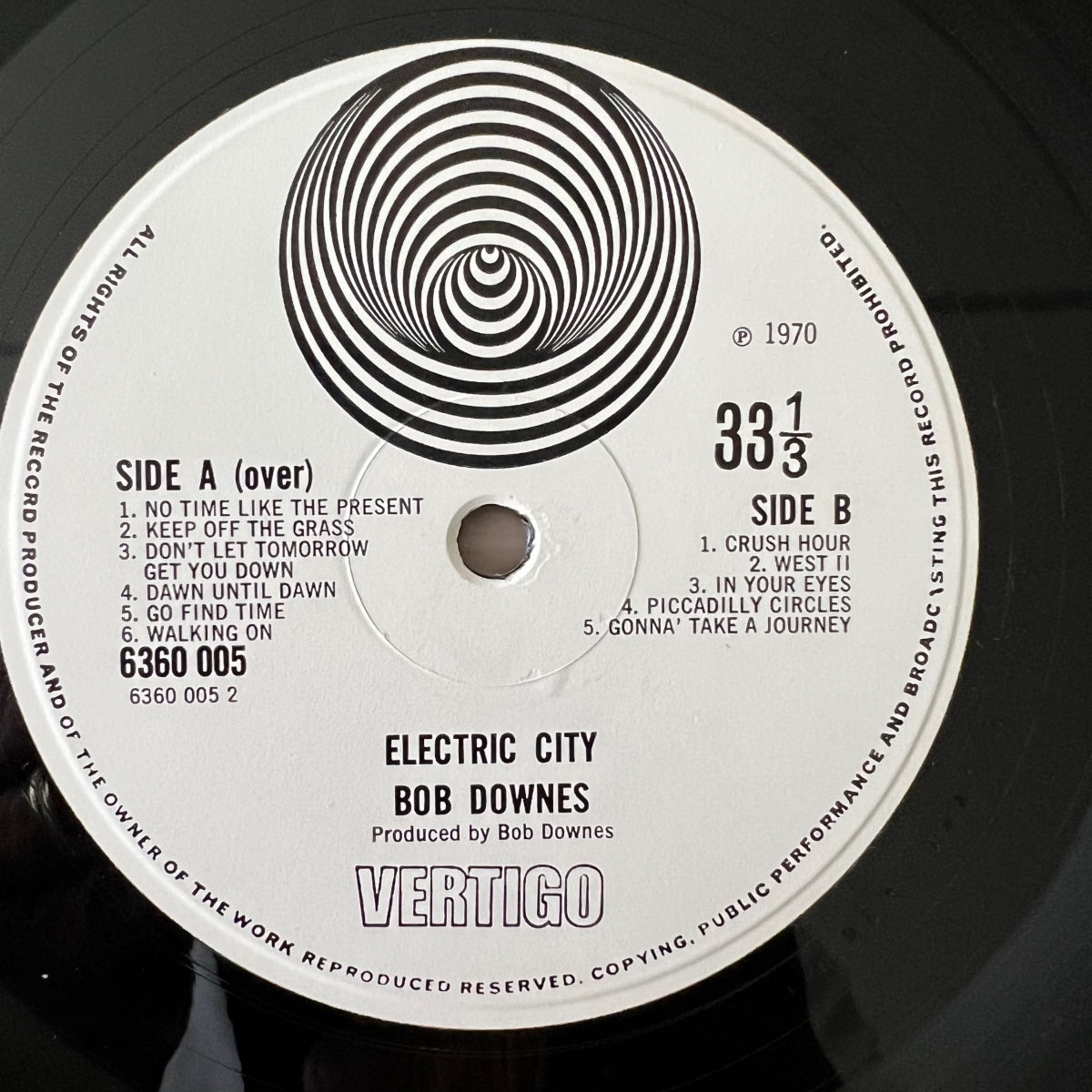 Bob Downes Open Music - Electric City / 1er Royaume-Uni 1970 - (M-/VG++)
