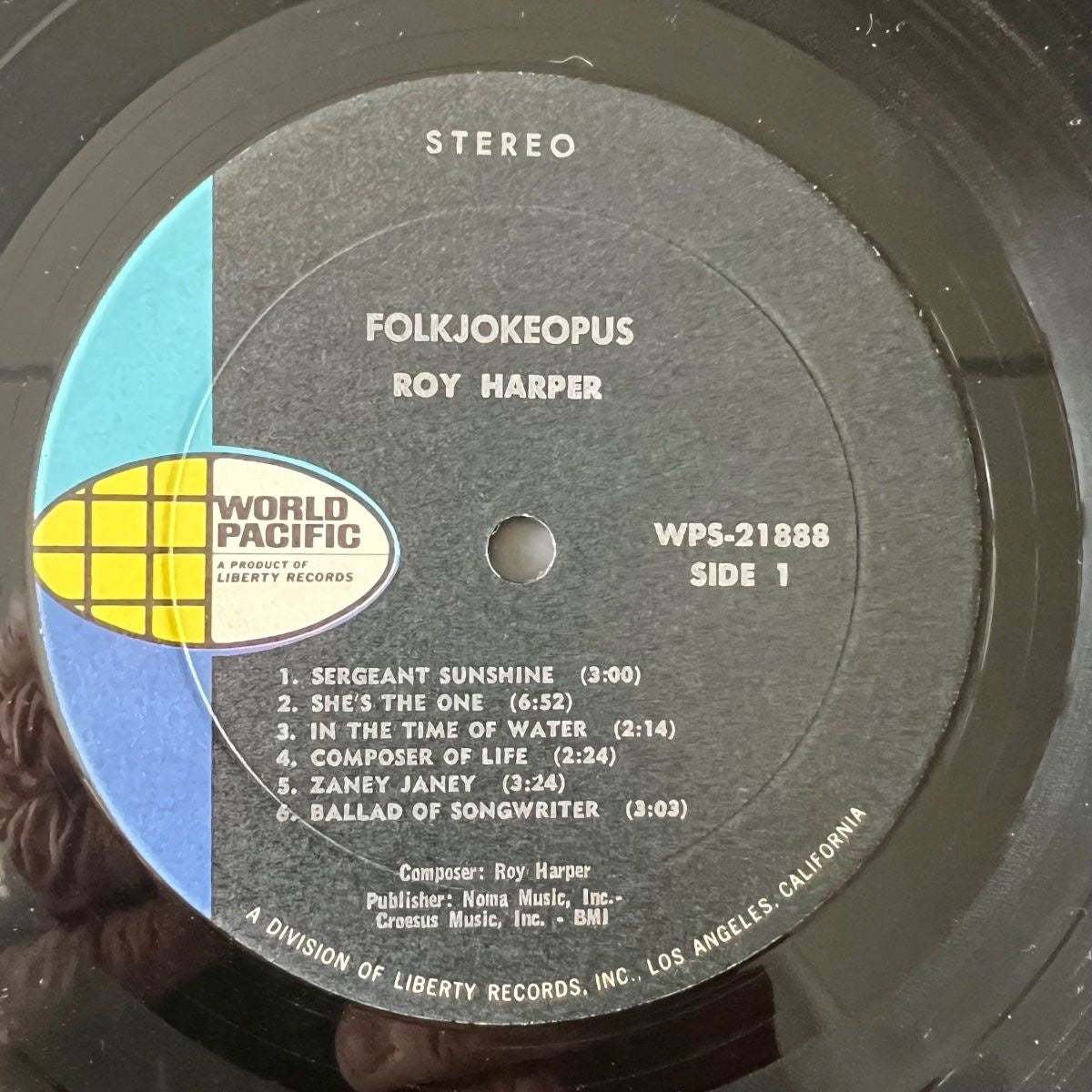 Roy Harper - Folkjokeopus / 1st US Press. 1969 - (M-/VG++)
