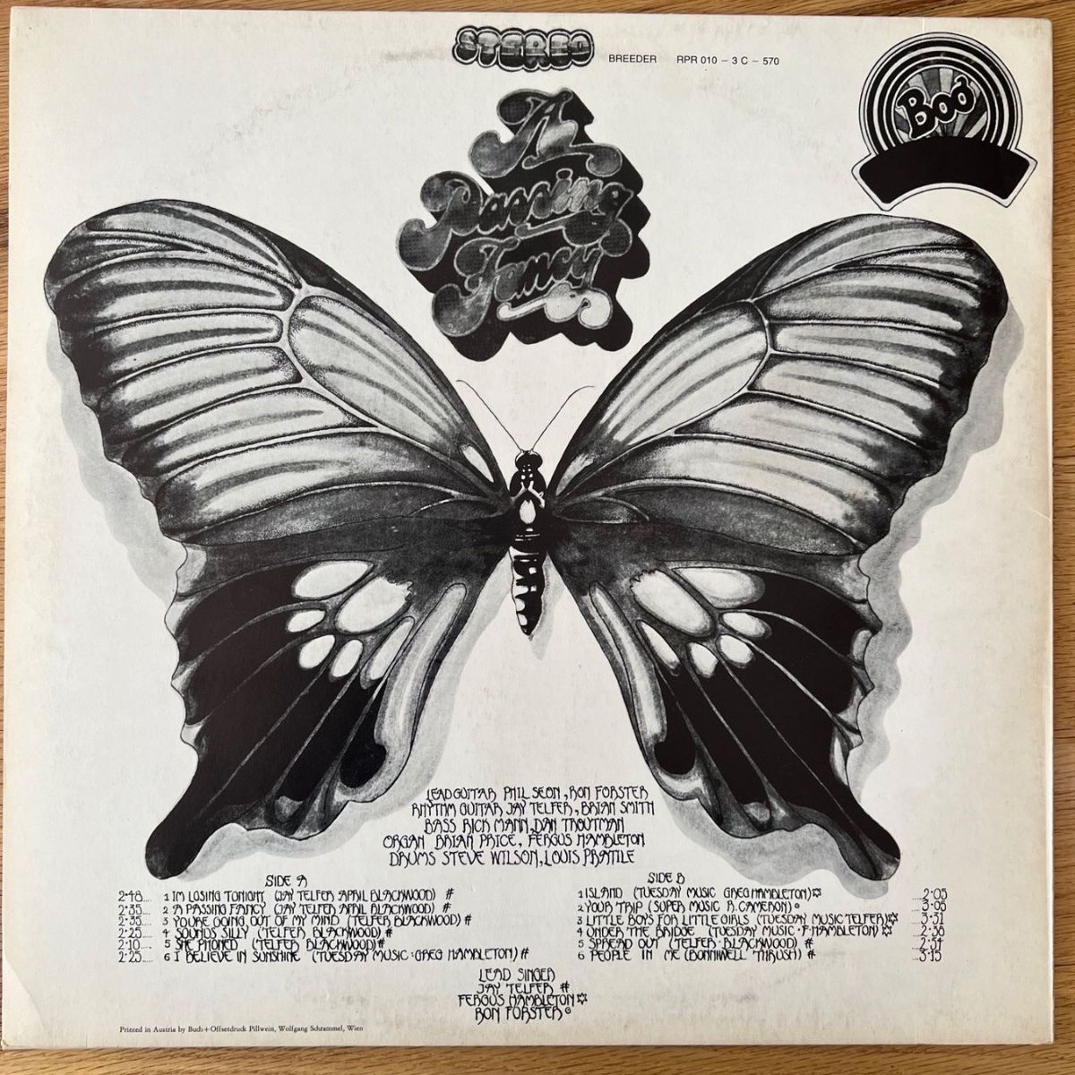 A Passing Fancy - Same / Austria Pressing - RE von 1968 - (M-/VG++)