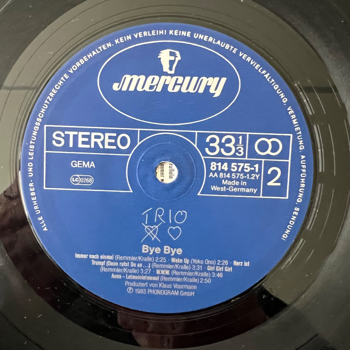Trio - Bye Bye / D-Press. 1983 - (M-/M-)