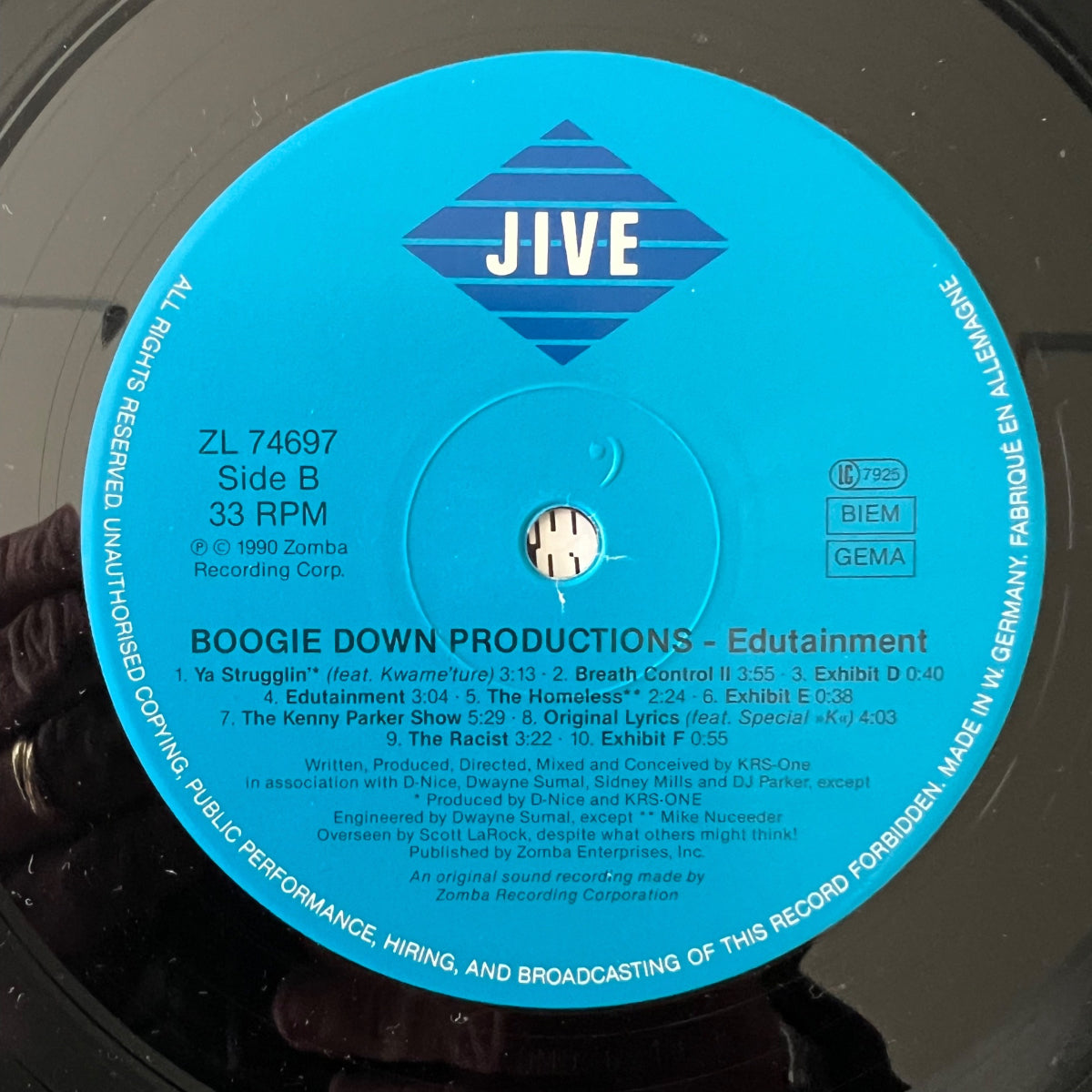 Boogie Down Productions -Edutainement / 1. D-Press. 1990 - (M-/M-)