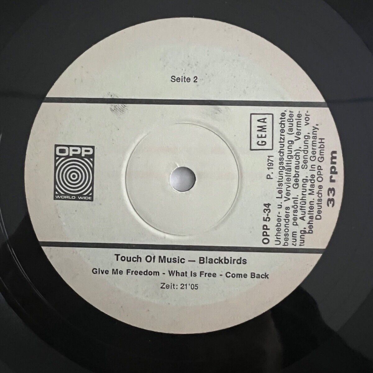 Blackbirds - Touch Of Music / 1. D-Press. 1971 - (VG++/VG+)