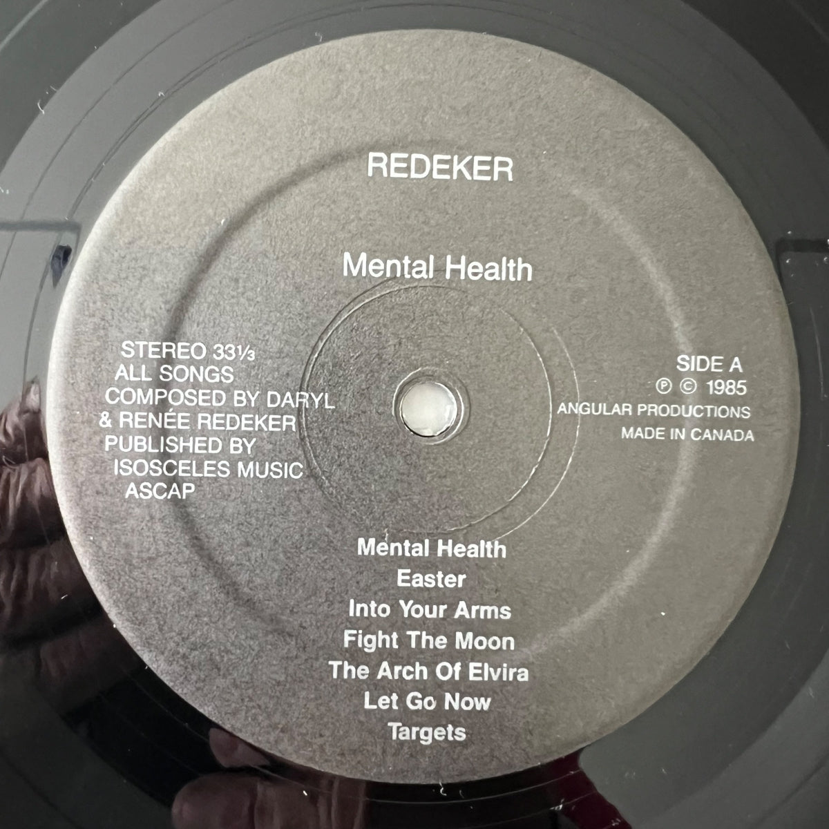 Redeker - Mental Health / 1. Canada Press. 1985 - (M-/M-)