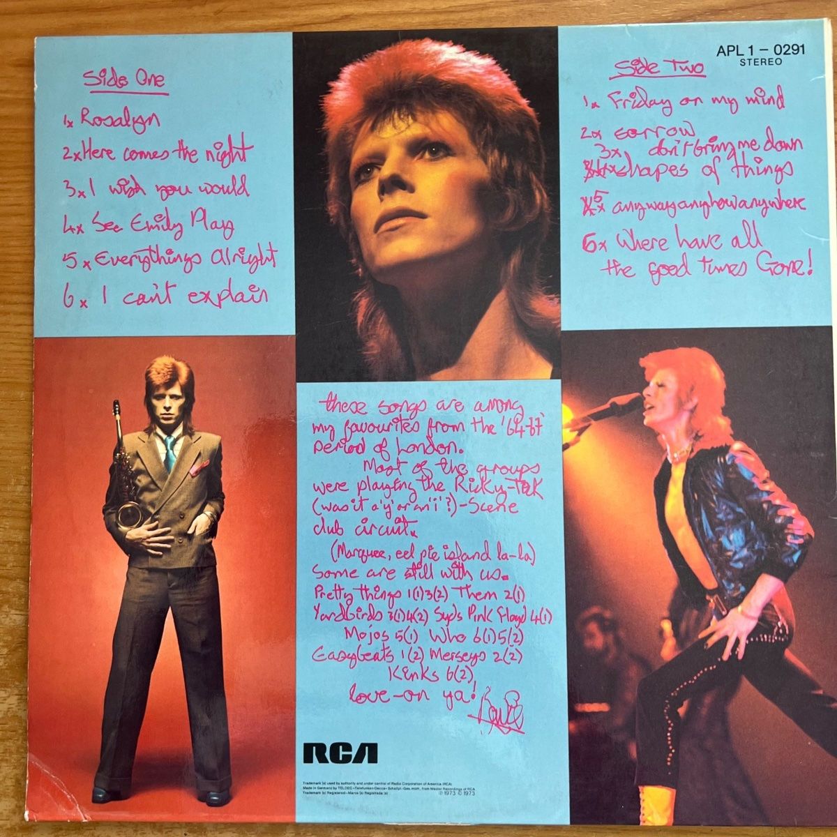 David Bowie - Pin Ups / 1. D-Press. 1973 - (VG++/M-)