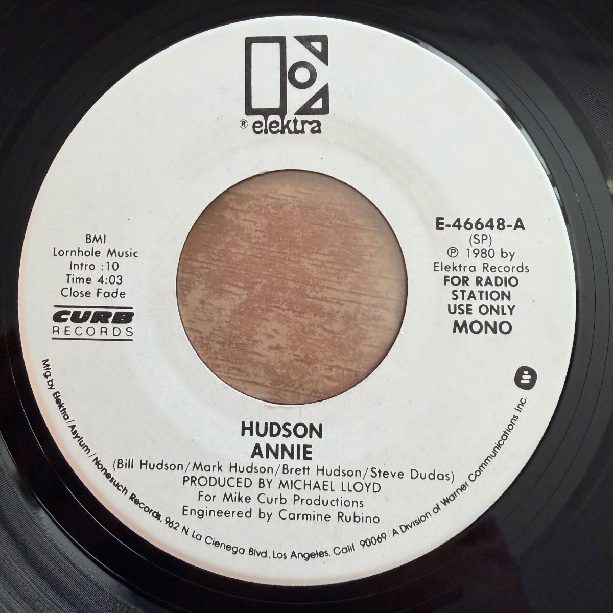 Hudson Brothers - Annie / Promo USA 1980 - (M-/Neutre)