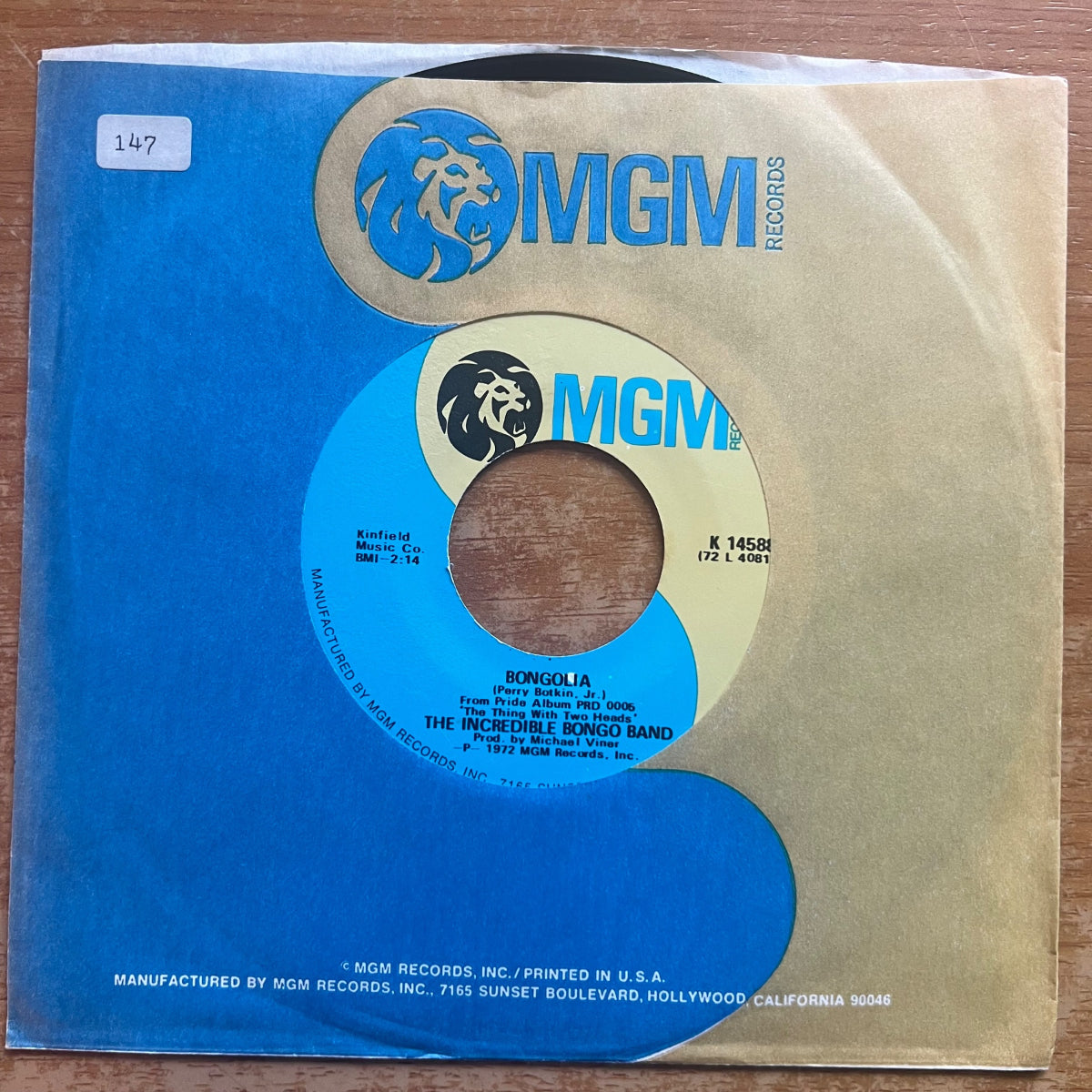 Incredible Bongo Band - Bongo Rock / 1er pressage US. 1972 - (M-/VG++)