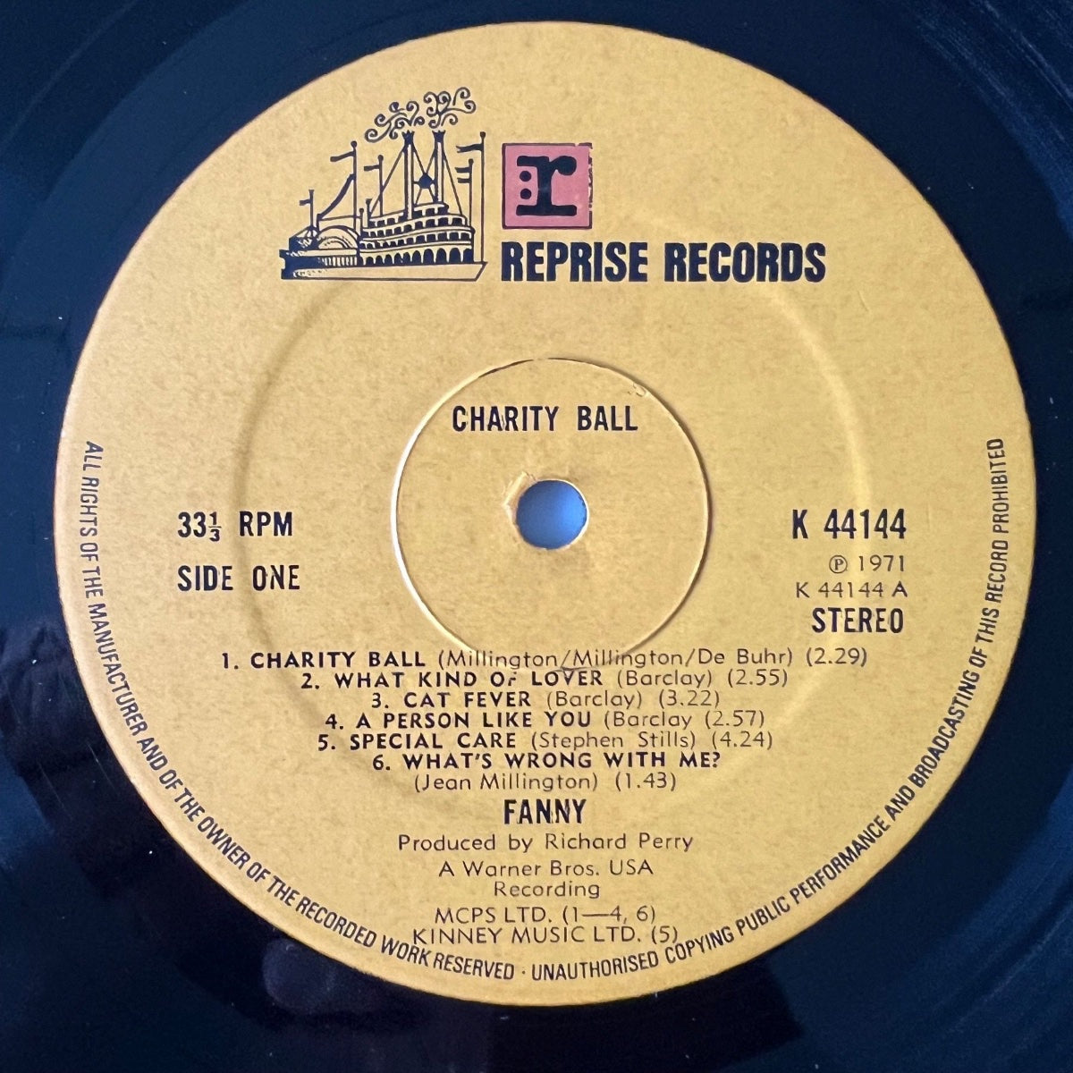 Fanny - Charity Ball / 1. UK-Press. 1971 - (M-/M-)