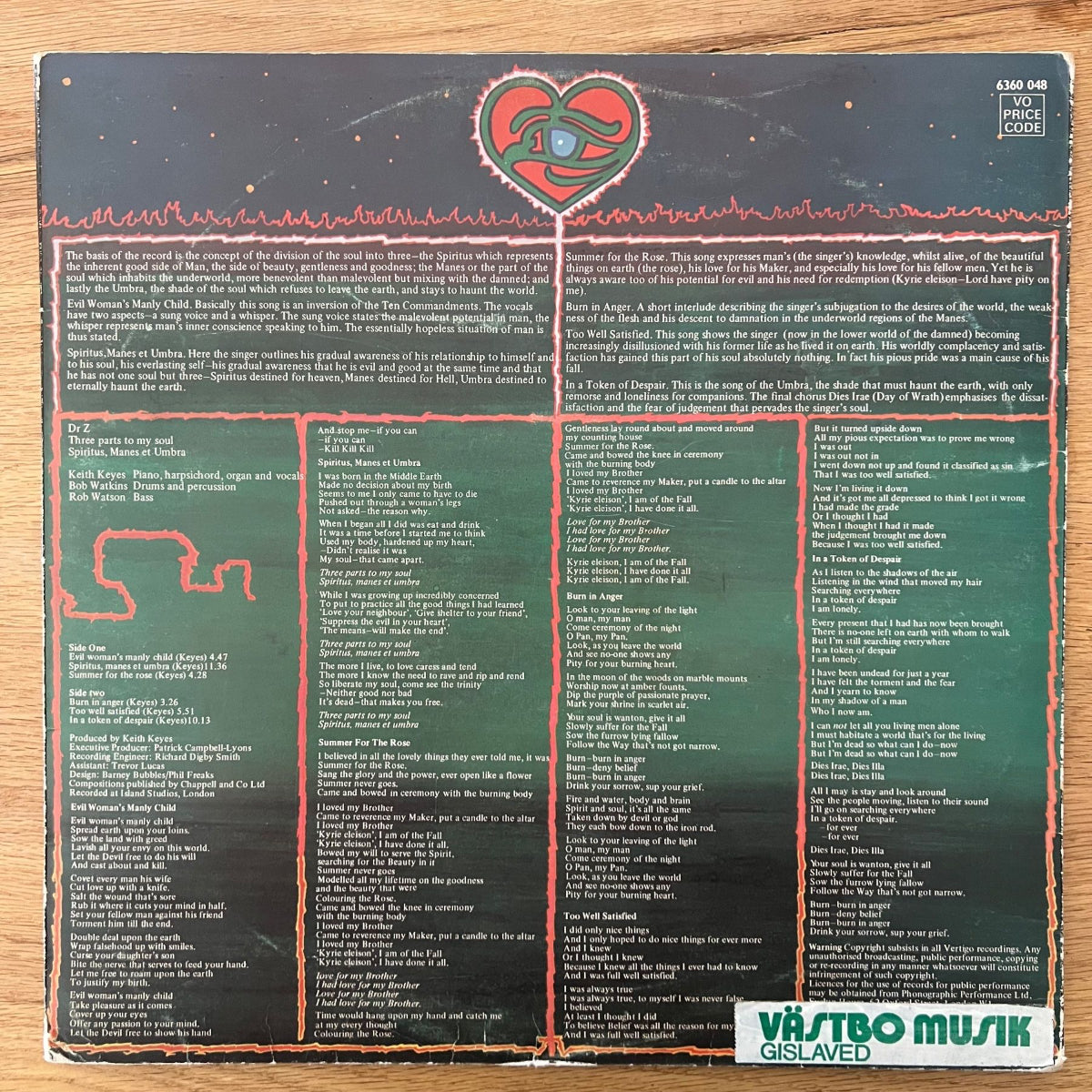 Dr. Z - Trois parties de mon âme / 1re édition britannique. 1971 - (Valeur VG++/Valeur VG++)
