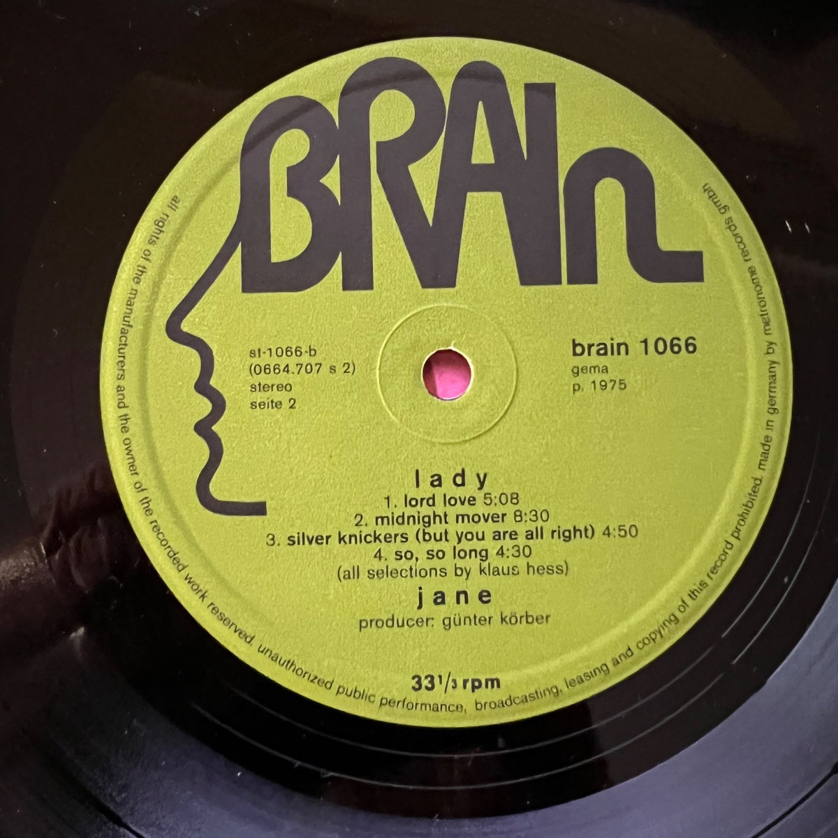 Jane - Lady / 1. D-Press. 1975 - (M-/VG++)