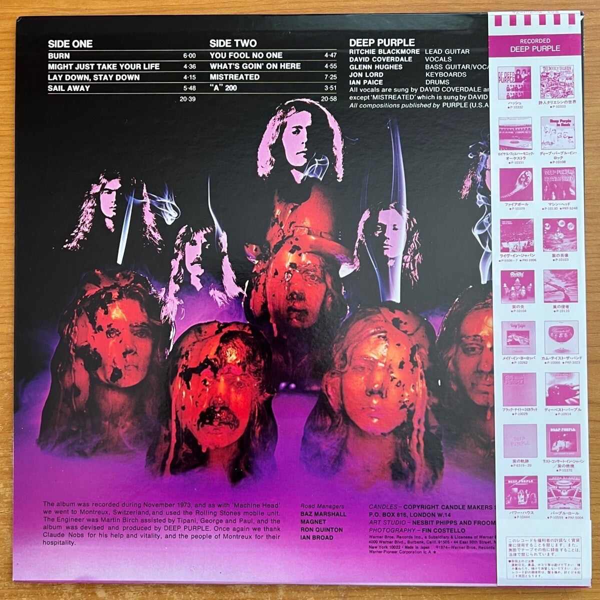 Deep Purple - Burn / Japan Press. 1985 - (M-/M-)