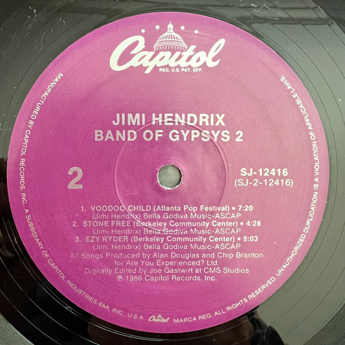 Jimi Hendrix - Band Of Gypsys 2 / 1. US-Press. 1986 - (M-/M-)