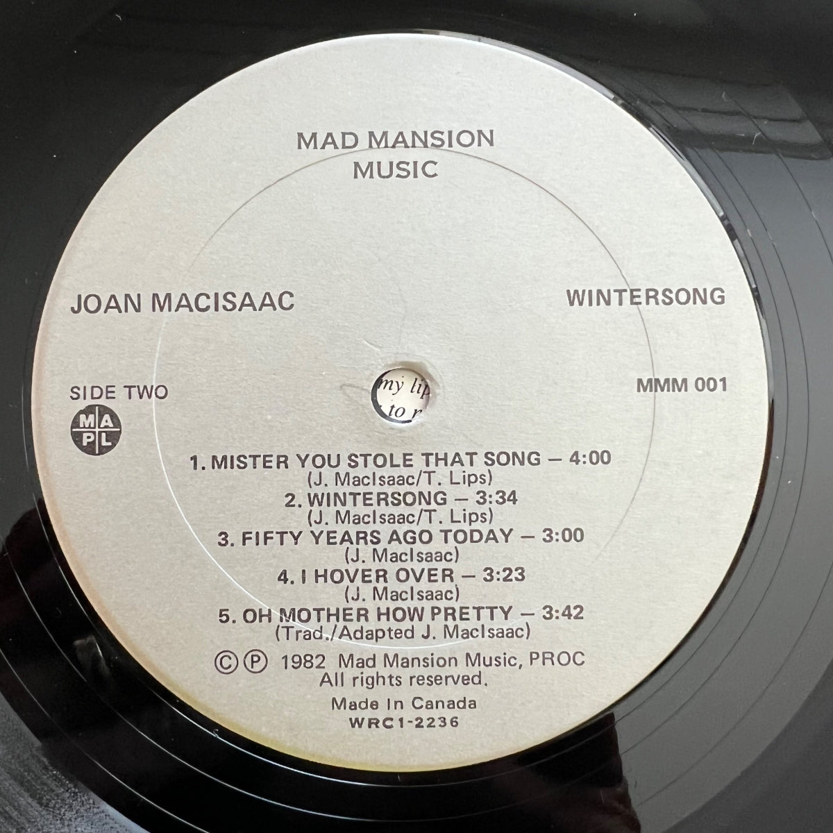 Joan Mac Isaac - Wintersong / 1. Canada-Press. 1982 - (M-/VG++)