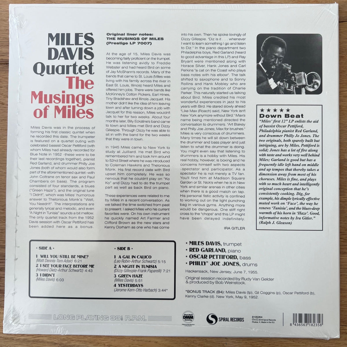 Miles Davis Quartet - Les Réflexions de Miles - Audiophile Press. / EU Press. 2018