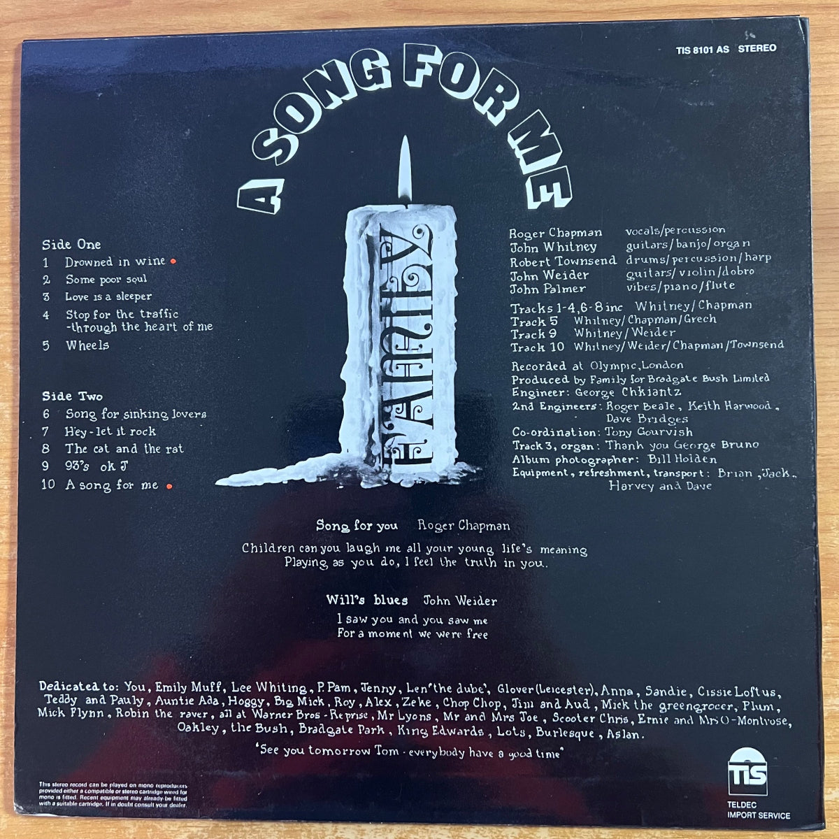 Family - A Song For Me / D-Press. RE von 1970 - (M-/VG+)