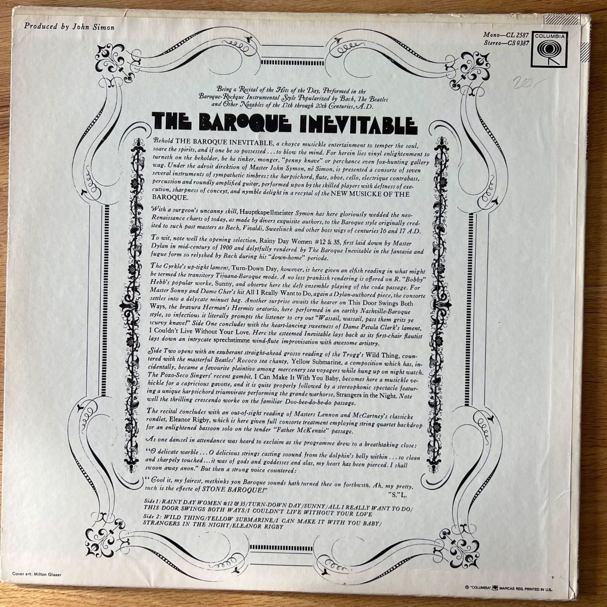 Baroque Inevitable - Same / 1. US-Press. 1966 - (VG+/VG+)