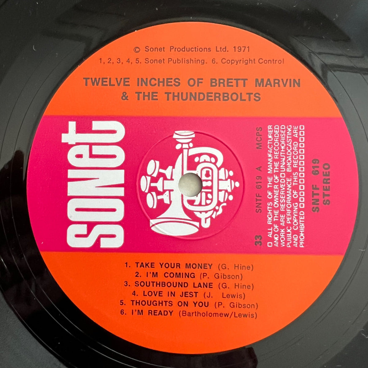 Brett Marvin & TheThunderbolts - 12 Inches Of / 1. UK 1971 - (M-/M-)