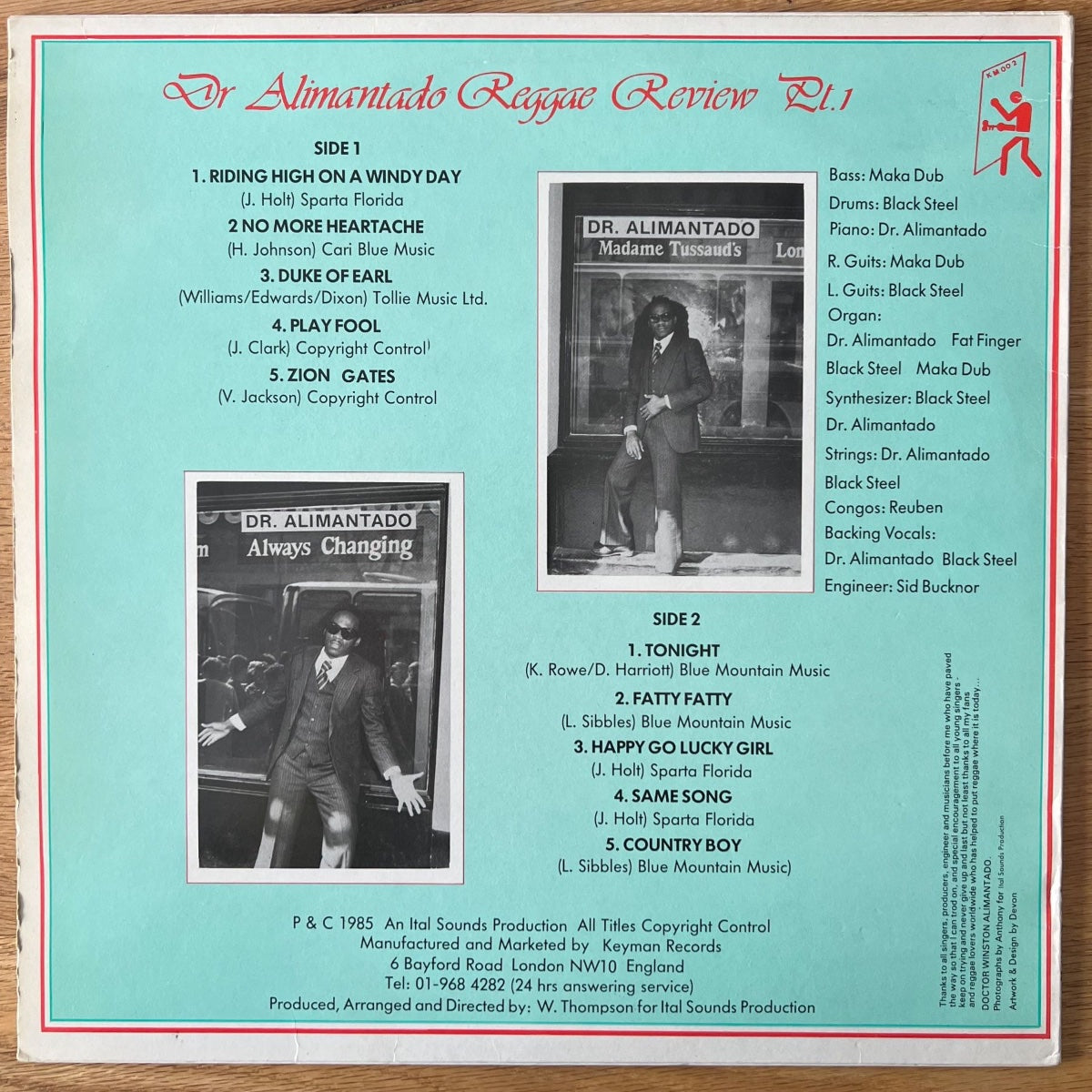 Dr. Alimantado - Reggae Review Pt. 1 / 1. UK Press. 1985 - (M-/VG++)