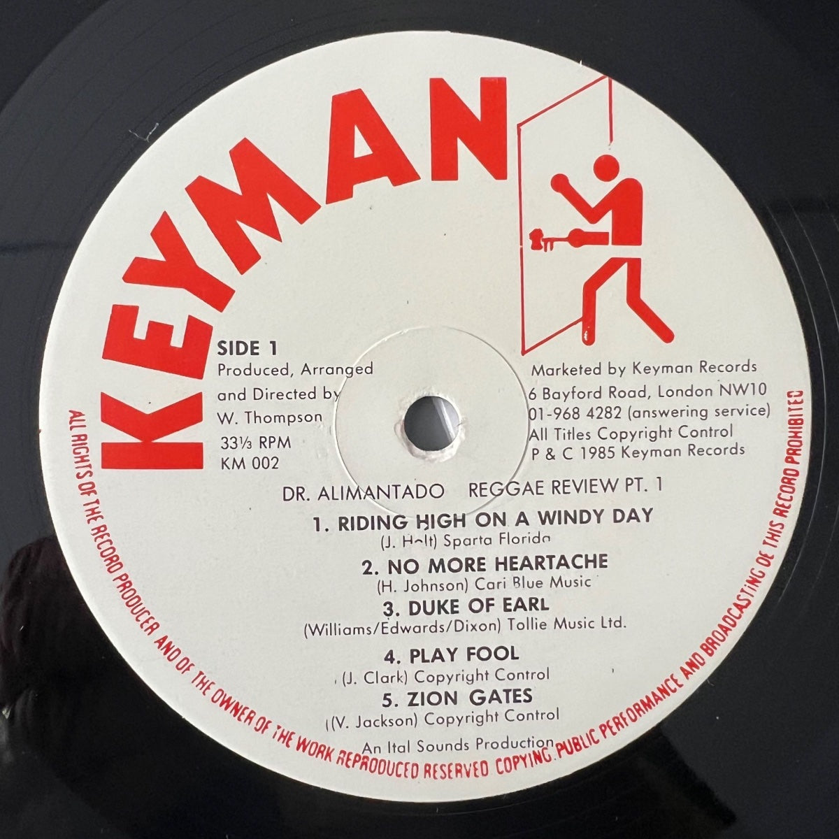 Dr. Alimantado - Reggae Review Pt. 1 / 1. UK Press. 1985 - (M-/VG++)